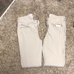 Women’s skinny khaki dress slacks (2 pair)